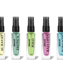 Aimani Men & Women Trial Pack Of 5 X 8ML Al Hayat, Exotica, Polo, Raja Open, Romantic