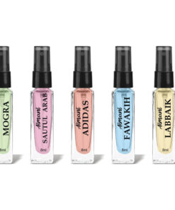 Aimani Men & Women Trial Pack Of 5 X 8ML Mogra, Sautul Arab, Adidas, Fawakih, Labbaik